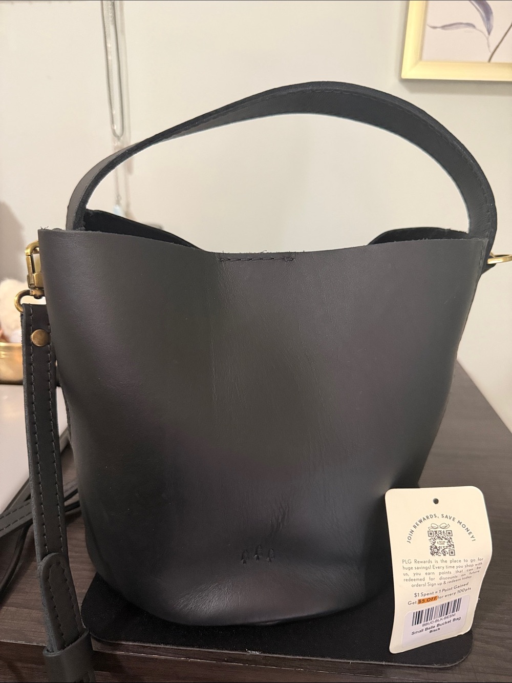 PORTLAND LEATHER BLACK AP (almost perfect) small Leather Bucket Bag - Women